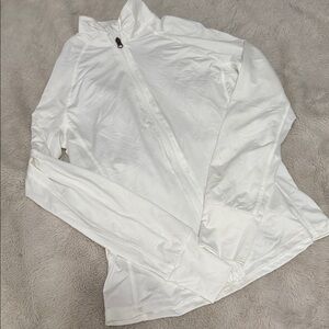 White Spandex Athletic Jacket - L
